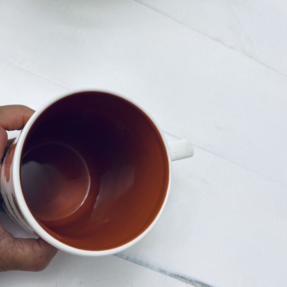 Seeds and Sunshine Poppy Metallic Floral Ceramic Coffee Mug Retro 70s - Picture 5 of 10